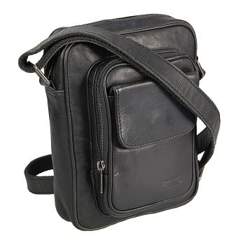 Herren Leder Umhängetasche Schultertasche Minibag Crossbag Ledertasche